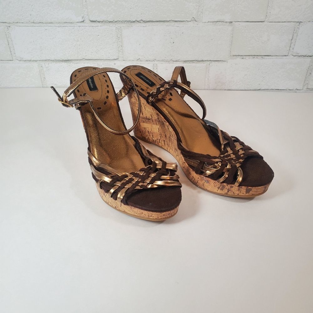Xhilaration brown and gold wedges - Picture 9 of 13
